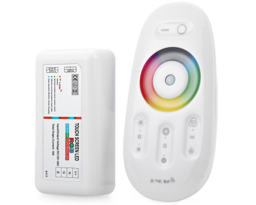 RGB-Контролер Сенсорний 216 Вт радіо Білий 2.4G