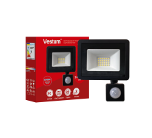 Світлодіодний прожектор з датчиком руху Vestum 30W 2 400Лм 6500K 180-260V IP65 1-VS-3021