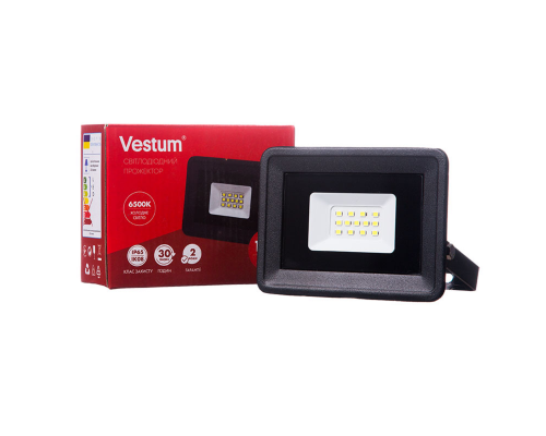 Світлодіодний прожектор Vestum 10W 900Лм 6500K 185-265V IP65 1-VS-3001