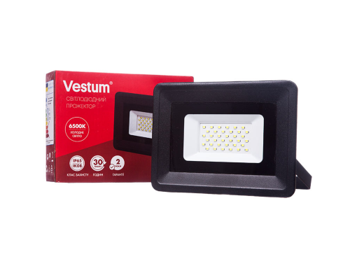 Світлодіодний прожектор LED Vestum 30W 2600Лм 6500K 185-265V IP65 1-VS-3003