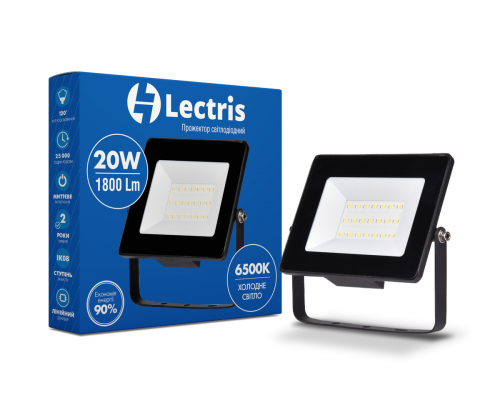 Прожектор LED Lectris 20W 1800Лм 6500K 185-265V IP65