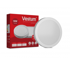 Круглий світлодіодний накладний світильник Vestum 18W 4000K 220V 1-VS-5303