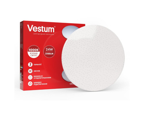 Світильник LED Vestum STARLIGHT 24W 385*60мм 4000K, 2100Lm без пульта