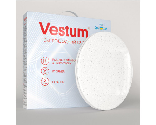 SIMPLE зоряне небо 24W 325*55мм 4000К 2100Lm без пульта срібло+біле