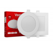 Круглий світлодіодний врізний світильник Vestum 9W 6000K 220V 1-VS-5108