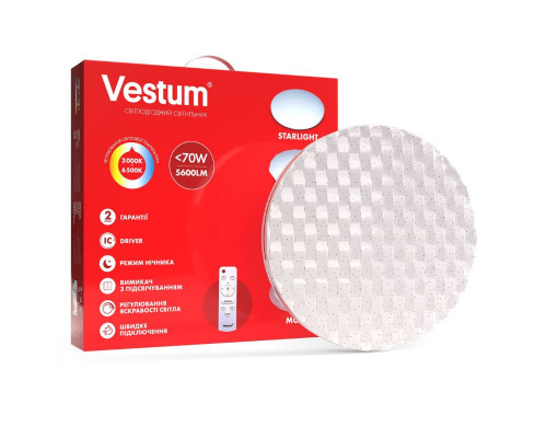 Світильник SMART Vestum CELL 70W 385*65мм 3000K-6500К, 5600Lm з пультом