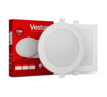 Круглий світлодіодний врізний світильник Vestum 12W 6000K 220V 1-VS-5109