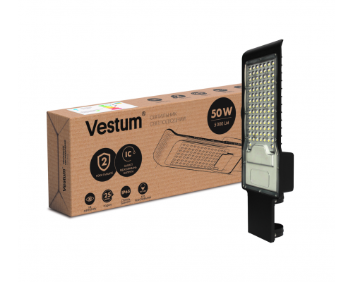 Світлодіодний консольний світильник Vestum 50W 5000Лм 6500K 85-265V IP65 1-VS-9002