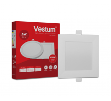 Квадратний світлодіодний врізний світильник Vestum 6W 4000K 220V 1-VS-5202