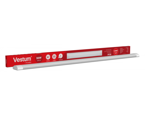 Светильник линейный LED Vestum 1,2м 36W 6500K 220V IP20