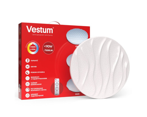 Світильник SMART Vestum DUNE 90W 480*75мм 3000K-6500К, 7500Lm з д/у