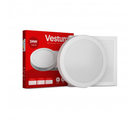 Круглий світлодіодний накладний світильник Vestum 24W 4000K 220V 1-VS-5305