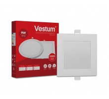 Квадратний світлодіодний врізний світильник Vestum 9W 4000K 220V 1-VS-5203