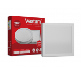 Квадратний світлодіодний накладний світильник Vestum 24W 6000K 220V 1-VS-5404
