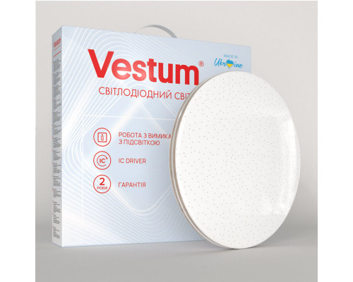 SIMPLE зоряне небо 24W 325*55мм 4000К 2100Lm без пульта дерево+срібло