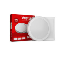 Круглий світлодіодний накладний світильник Vestum 18W 6000K 220V 1-VS-5307