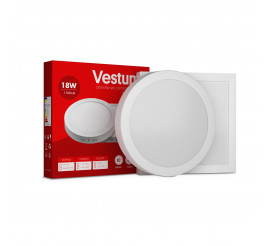 Круглий світлодіодний накладний світильник Vestum 18W 6000K 220V 1-VS-5307