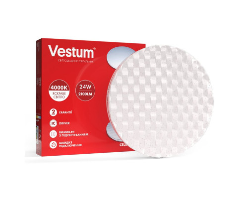 Світильник LED Vestum CELL 24W 385*65мм 4000K, 2100Lm без пульта