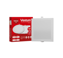 Квадратний світлодіодний врізний світильник Vestum 12W 6000K 220V 1-VS-5209