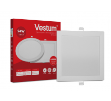 Квадратний світлодіодний врізний світильник Vestum 24W 6000K 220V 1-VS-5206