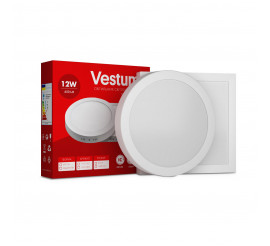 Квадратний світлодіодний накладний світильник Vestum12W 6000K 220V 1-VS-5406
