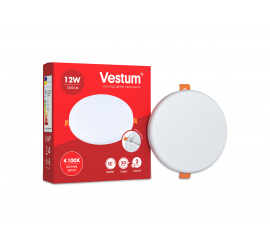 Круглий світлодіодний врізний світильник "без рамки" Vestum 12W 4100K 1-VS-5505
