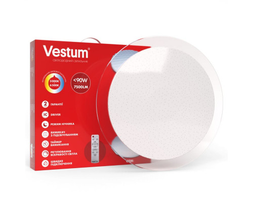 Світильник SMART Vestum SATURN 90W 570*65мм 3000K-6500К, 7500Lm з д/у