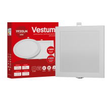 Квадратний світлодіодний врізний світильник Vestum 24W 4000K 220V 1-VS-5207