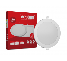 Круглий світлодіодний врізний світильник Vestum 12W 4000K 220V 1-VS-5104