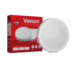 Круглий світлодіодний накладний світильник Vestum 12W 4000K 220V 1-VS-5302
