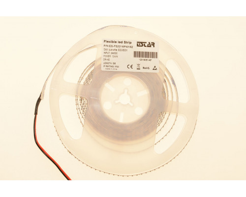Світлодіодна стрічка біла (24 Вольт) ESTAR SMD 2216 (182 д/м) ЕЛІТ чіпи Epistar - Котушка 5 м