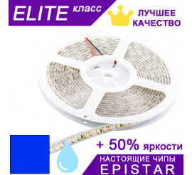 Светодиодная лента Синяя ESTAR в силиконе SMD 3528 (120 д/м) ЭЛИТ чипы Epistar - Бобина 5 м