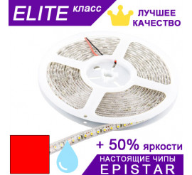 Светодиодная лента Красная ESTAR в силиконе SMD 3528 (120 д/м) ЭЛИТ чипы Epistar - Бобина 5 м