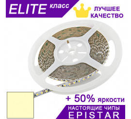 Светодиодная лента Тепло-белая 2700-2900К ESTAR SMD 3528 (120 д/м) ЭЛИТ чипы Epistar - Бобина 5 м