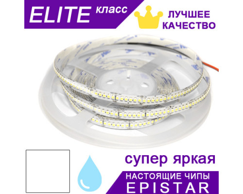 Светодиодная лента Белая ESTAR в силиконе SMD 3528 (240 д/м) ЭЛИТ чипы Epistar - Бобина 5 м
