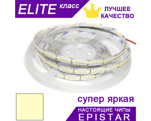Светодиодная лента Тепло-белая 2800-3200К ESTAR SMD 3528 (240 д/м) ЭЛИТ чипы Epistar - Бобина 5 м