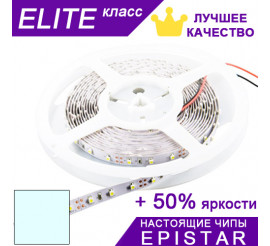 Светодиодная лента Холодно-белая ESTAR SMD 3528 (60 д/м) ЭЛИТ чипы Epistar - Бобина 5 м