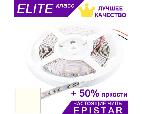 Светодиодная лента Натурально-белая 3800-4300К ESTAR SMD 3528 (60 д/м) ЭЛИТ чипы Epistar - Бобина 5 м