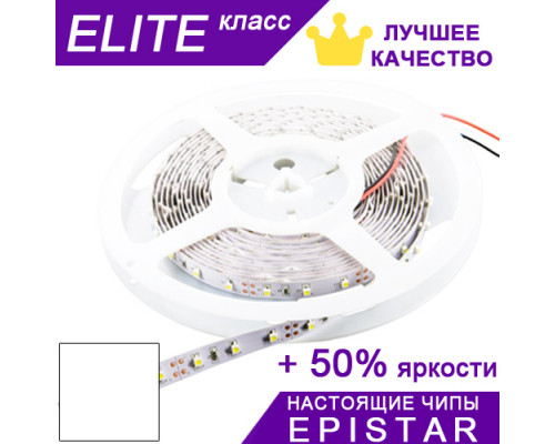 Светодиодная лента Белая (24 Вольт) ESTAR SMD 3528 (60 д/м) ЭЛИТ чипы Epistar - Бобина 5 м
