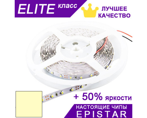 Світлодіодна стрічка Тепло-біла 2700-2900К ESTAR SMD 3528 (60 д/м) ЕЛІТ чіпи Epistar - Котушка 5 м
