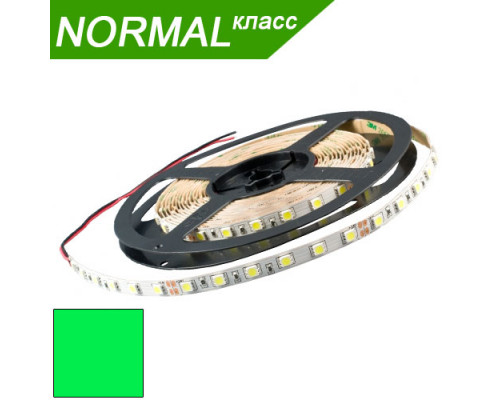Светодиодная лента Зеленая SMD 5050 (60 диодов/метр) НОРМАЛ. Бобина - 5 м