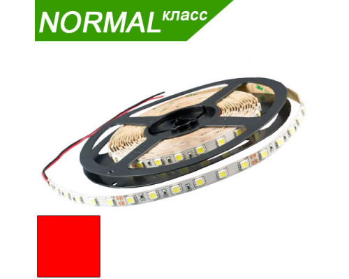 Светодиодная лента Красная SMD 5050 (60 диодов/метр) НОРМАЛ. Бобина - 5 м