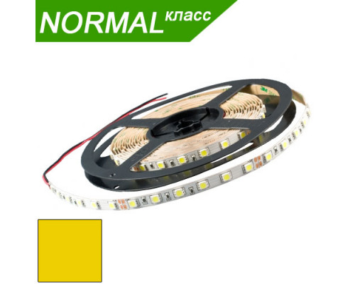 Светодиодная лента Желтая SMD 5050 (60 диодов/метр) НОРМАЛ. Бобина - 5 м