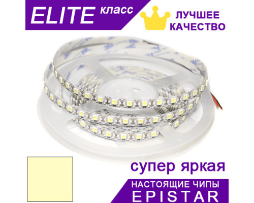 Светодиодная лента Тепло-белая ESTAR SMD 5050 (72 д/м) ЭЛИТ чипы Epistar - Бобина 5 м