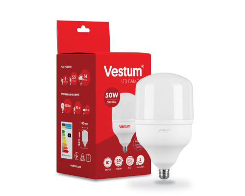 Лампа LED Vestum T140 50W 6500K 220V E27