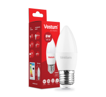 Світлодіодна лампа Vestum C37 8W 4100K 220V E27 1-VS-1309