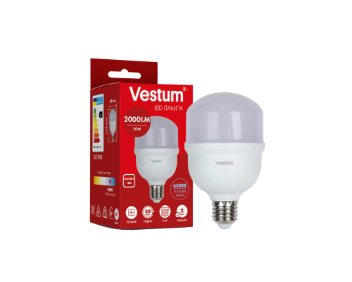 Світлодіодна високопотужна лампа Vestum T80 23W 6500K 220V E27 1-VS-1607