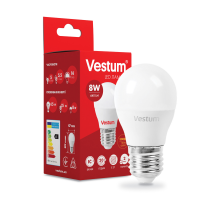 Лампа LED Vestum G45 8W 3000K 220V E27