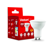 Світлодіодна лампа Vestum MR16 8W 3000K 220V GU10 1-VS-1507