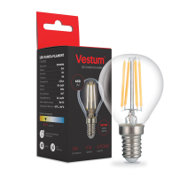 Світлодіодна філаментна лампа Vestum G45 Е14 5Вт 220V 3000К 1-VS-2230